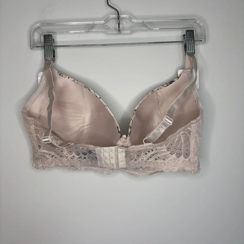 RENE ROFE NEW 38DD Bra Pink Floral Wireless Light Padding Adjustable Strap - Picture 2 of 8